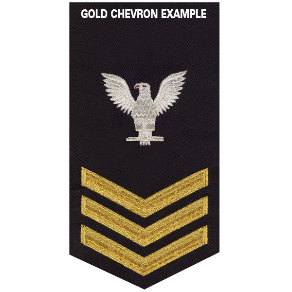 Navy E6 MALE Rating Badge: Special Warfare Operator - blue