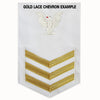 Navy E6 FEMALE Rating Badge: Builder - white