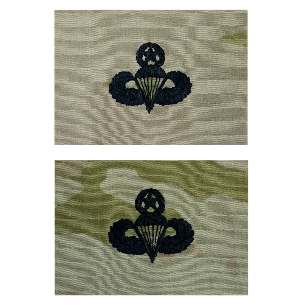 Army Embroidered Badge on OCP Sew On: Parachutist - Master