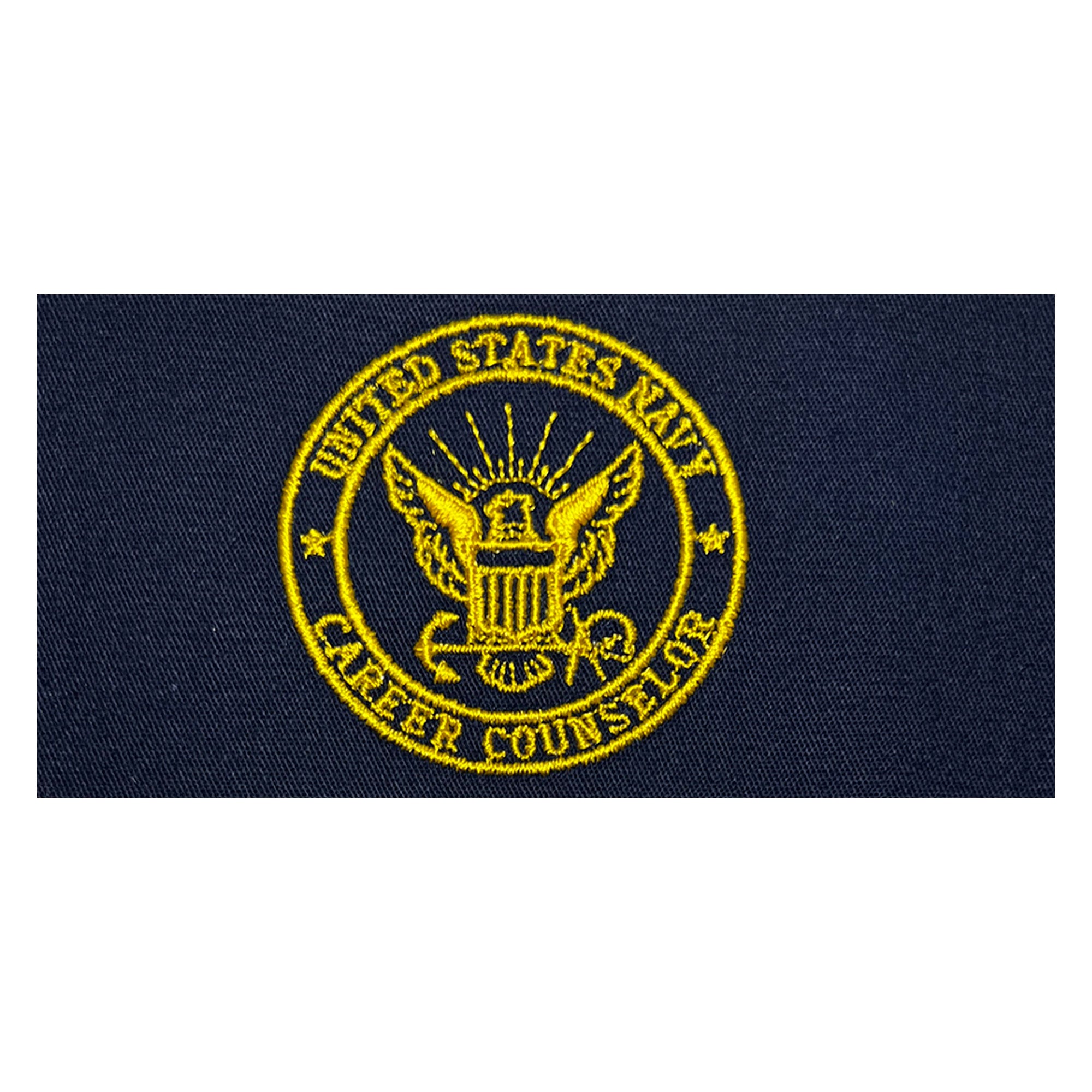 Navy Embroidered Badge: Career Counselor - embroidered on coverall
