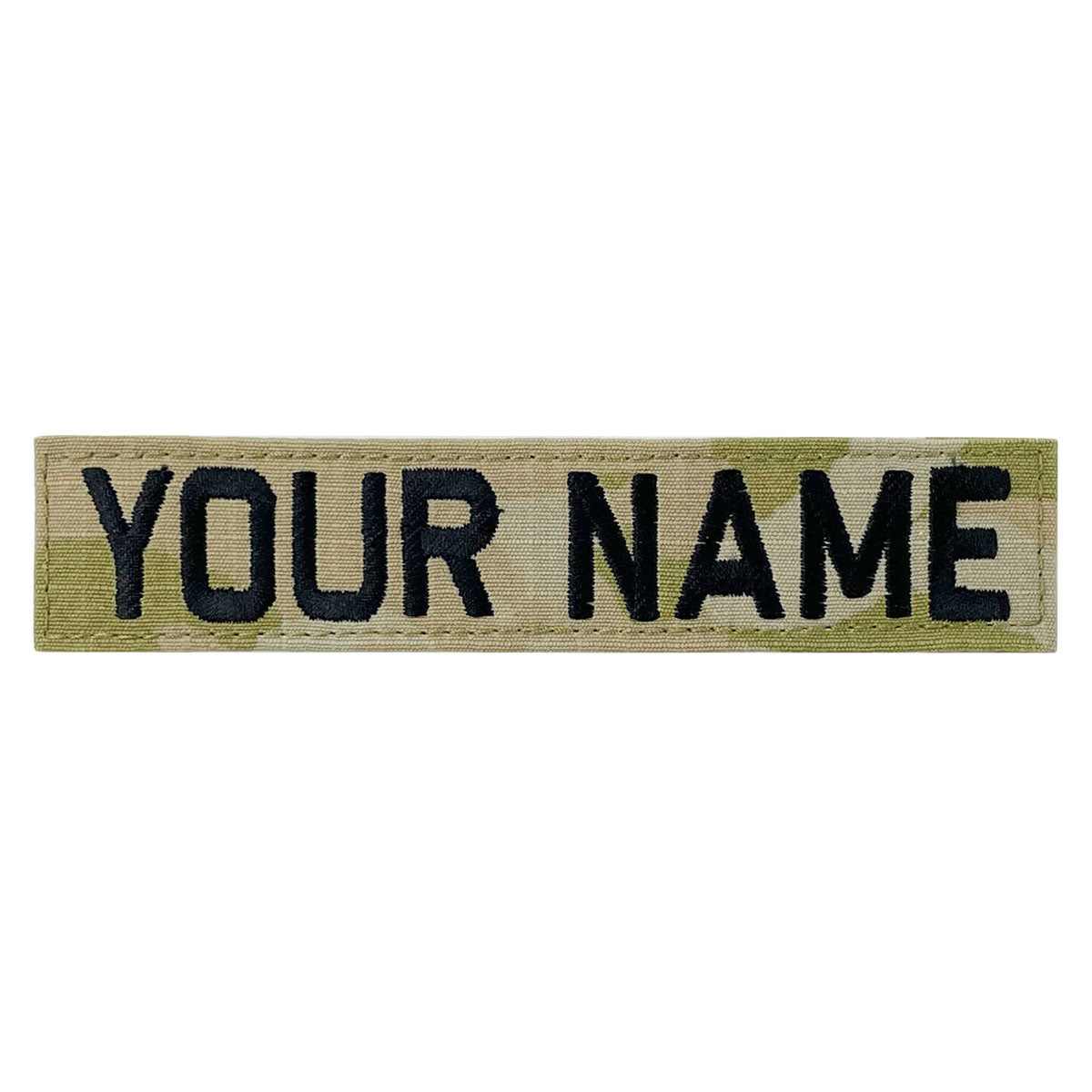 Army Name Tape: Individual Name - embroidered on OCP with Hook Closure