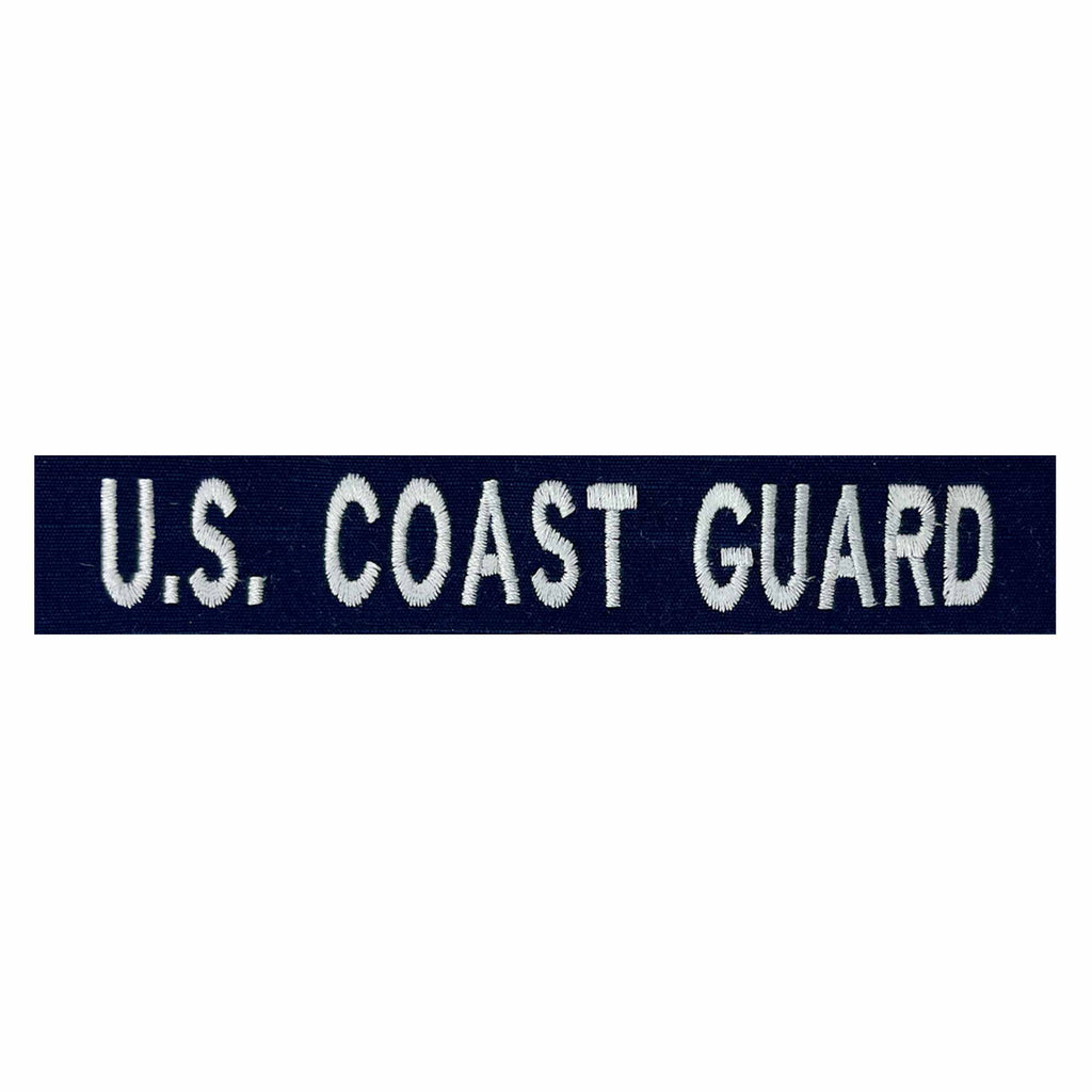 Coast Guard Tape: US Coast Guard - white embroidered on Ripstop