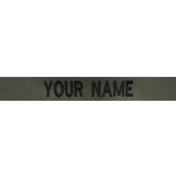 Young Marines Individual Name Tape Embroidered on Olive Drab