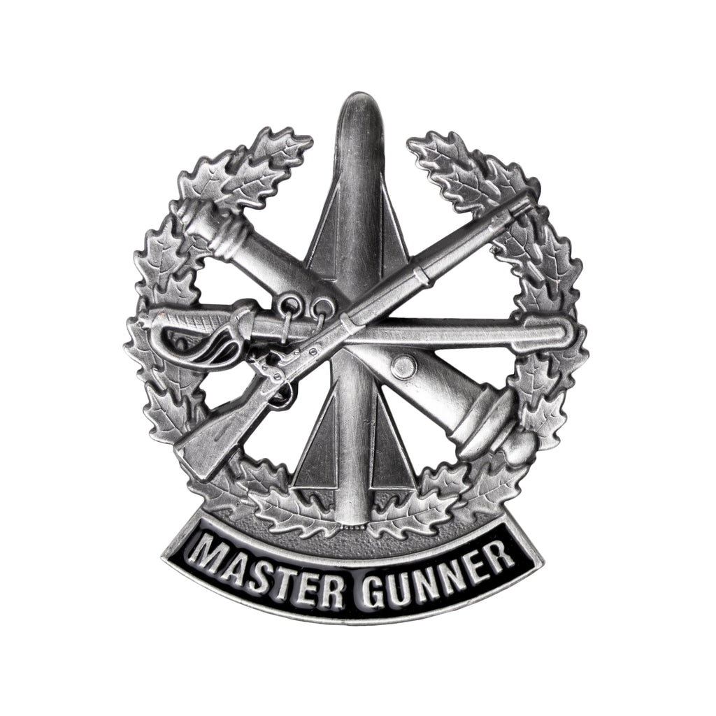 Army Identification Badge: Master Gunner - Silver Oxidized