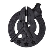 Army Identification Badge: Recruiter - Subdued Metal Black for Silver