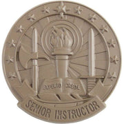 Army Identification Badge Subdued Metal: Senior Instructor - Brown