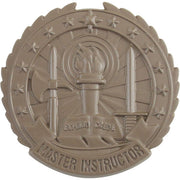 Army Identification Badge Subdued Metal: Master Instructor - Brown