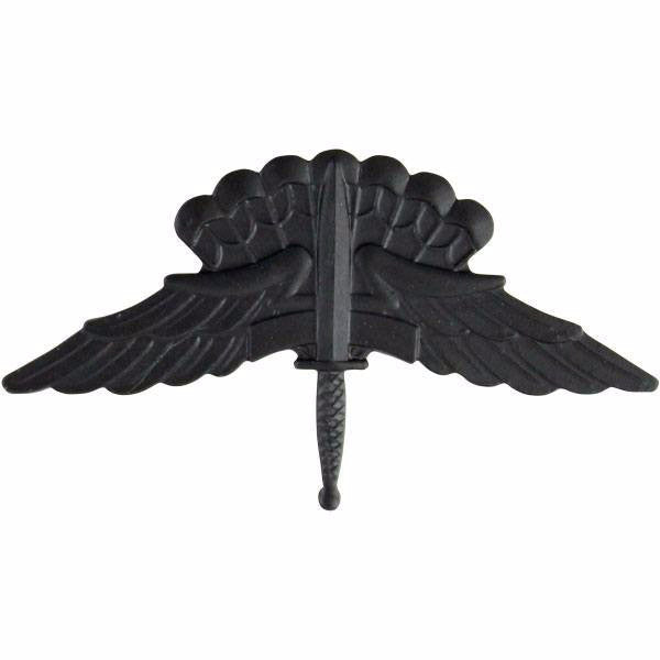 Army Badge: Freefall Jump Wings - regulation size, black metal