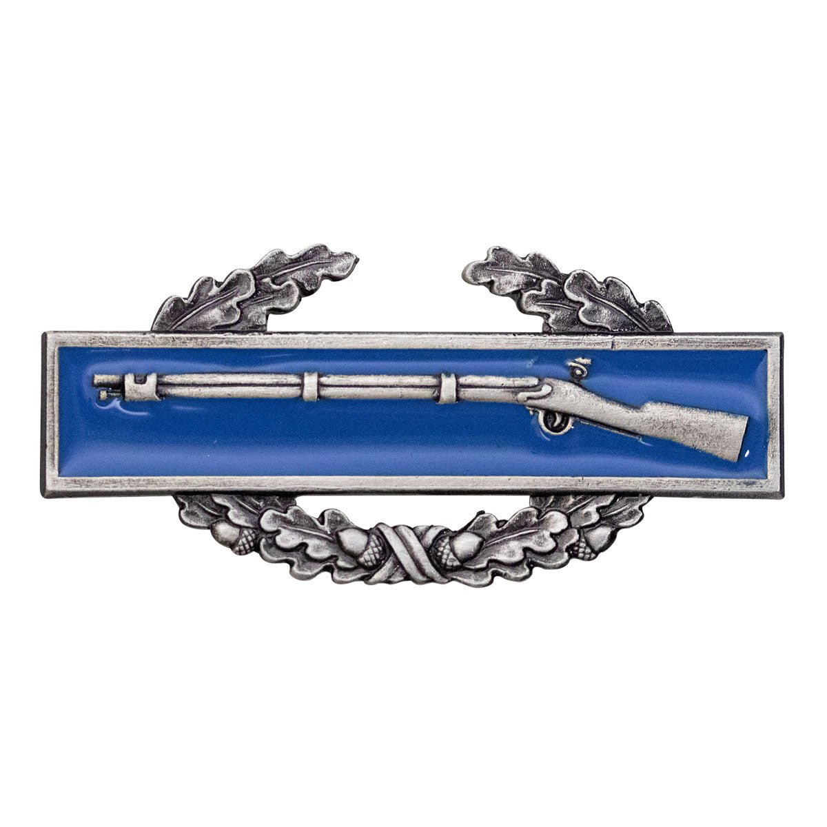 Army Badge: Combat Infantry First Award - blouse miniature, silver oxidized