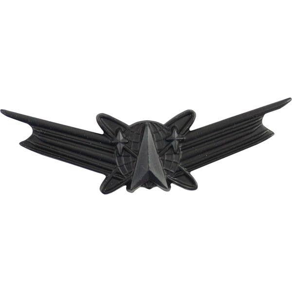 Army Regulation Size Black Metal Space Command Badge – Vanguard
