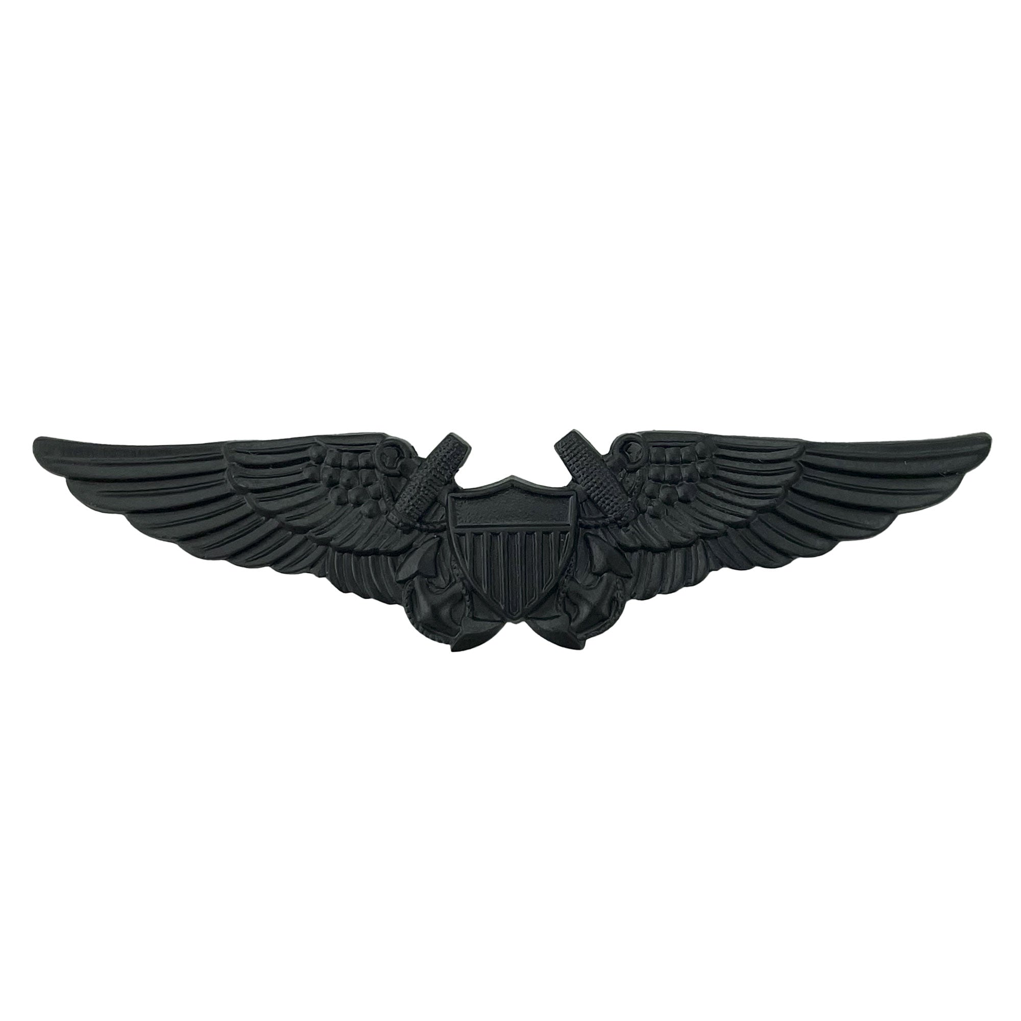 Badge: Navy Flight Officer - regulation size, black metal (NON-RETURNABLE/NON-REFUNDABLE)