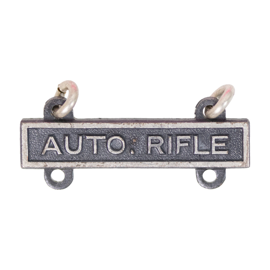 Army Qualification Bar: Auto Rifle - silver oxidized finish