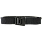 Belt and Buckle: Black Cotton Seabee Black Buckle and Tip - male