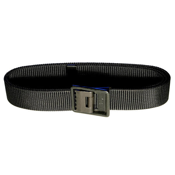 USN Male Black Nylon Belt with Seabee Black Buckle and Tip