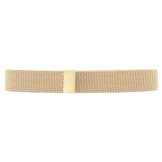 Belt: Khaki Cotton with Brass Tip - female