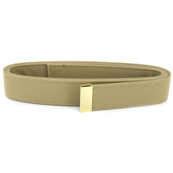 USN Male Khaki Poly-Wool Belt with 24k Gold Tip display picture 1