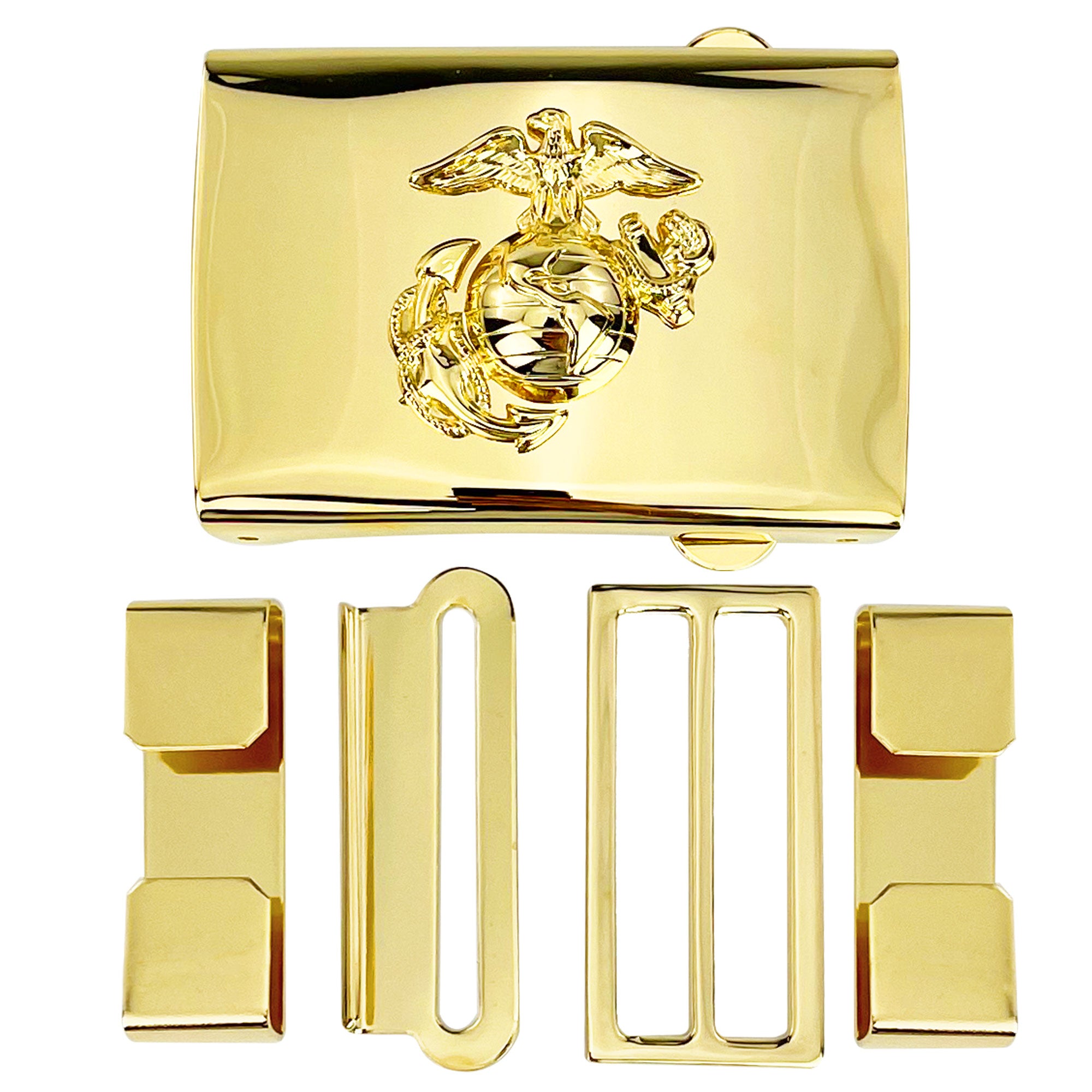 Marine Corps Duty Buckle: Waistplate 24k Gold Plated