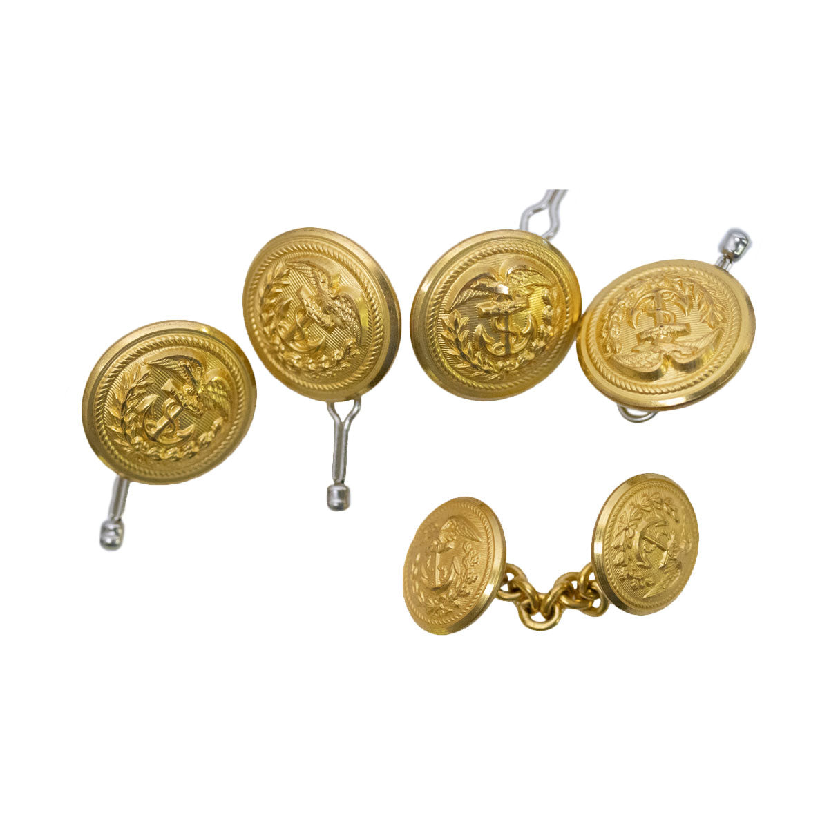 coast guard formal dress Coast Guard Buttons: 4 of the 35 ligne with bodkin and 1 pair of 28 ligne linked for Dinner Dress