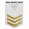 Navy E6 MALE Rating Badge: Musician - white
