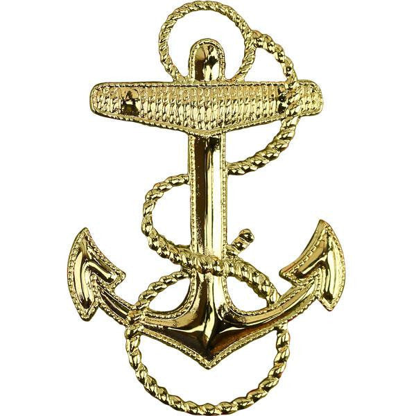 Navy Cap Device: Midshipman 1-13/16" Fouled Anchor for Combo Cover