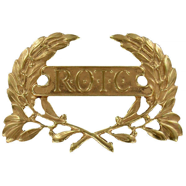 Army Brass Enlisted Wreath ROTC Cap Device