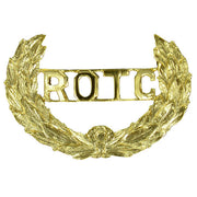 Army ROTC Cap Device: Wreath with ROTC Letters Cut-Out - screw back