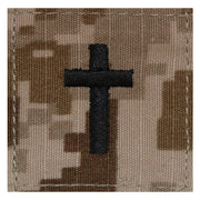 Navy Collar Device: Desert Digital Embroidered Christian Chaplain