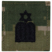 Navy Collar Device: Woodland Digital Embroidered Jewish Chaplain NWUIII