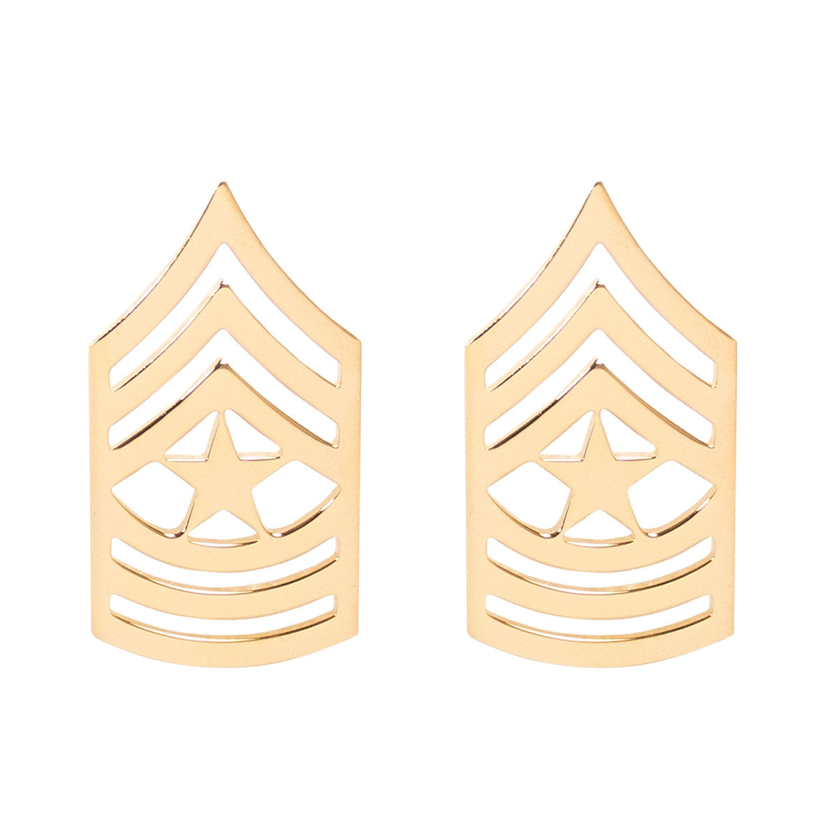 Army Chevron: Sergeant Major - 22k gold plated