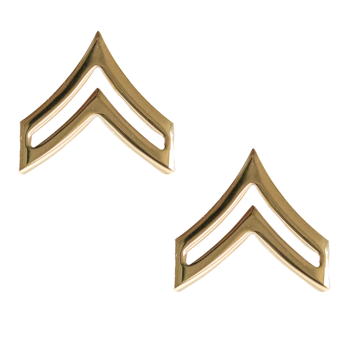 Army Chevron: Corporal - Brass metal