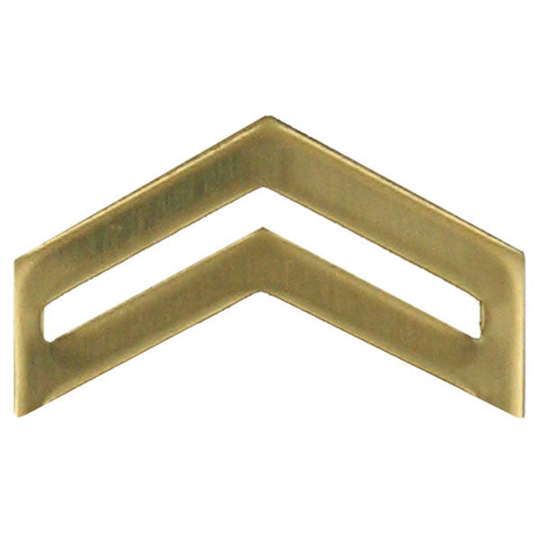 Army ROTC Chevron: Corporal - brass