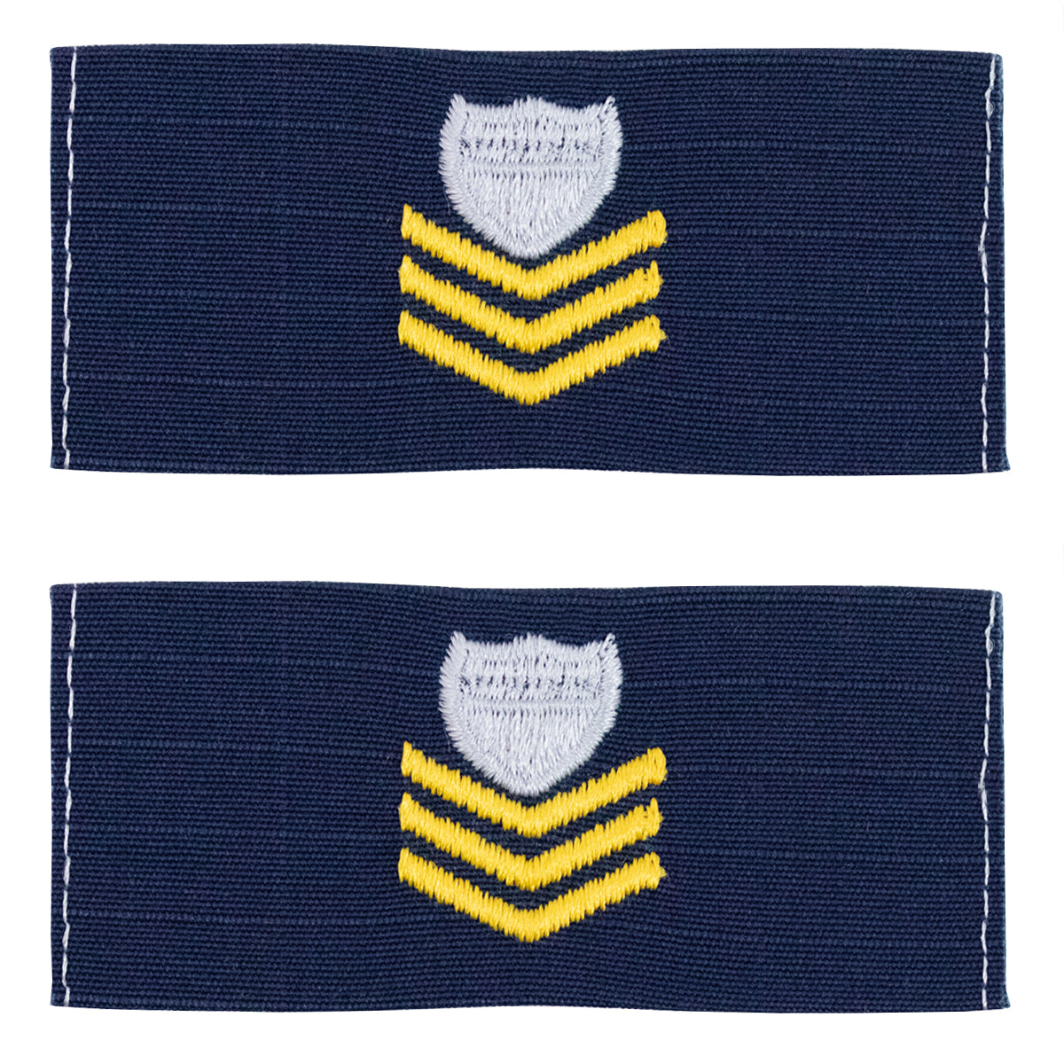 USCG E-6 Petty Officer Collar Device Embroidered on Ripstop