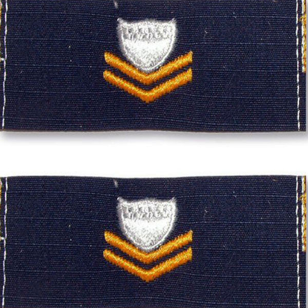USCG E-5 Petty Officer Collar Device Embroidered on Ripstop