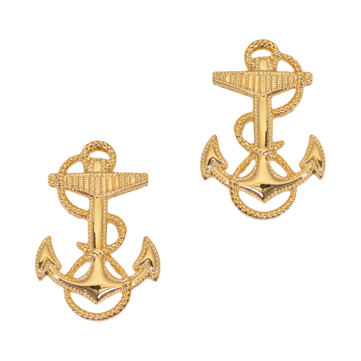 USNSCC / NLCC - 1-1/8" Gold Fouled Anchor worn by NSCC on Coat