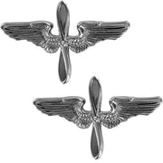 Air Force Academy Collar Device: Silver Wings and Silver Propeller