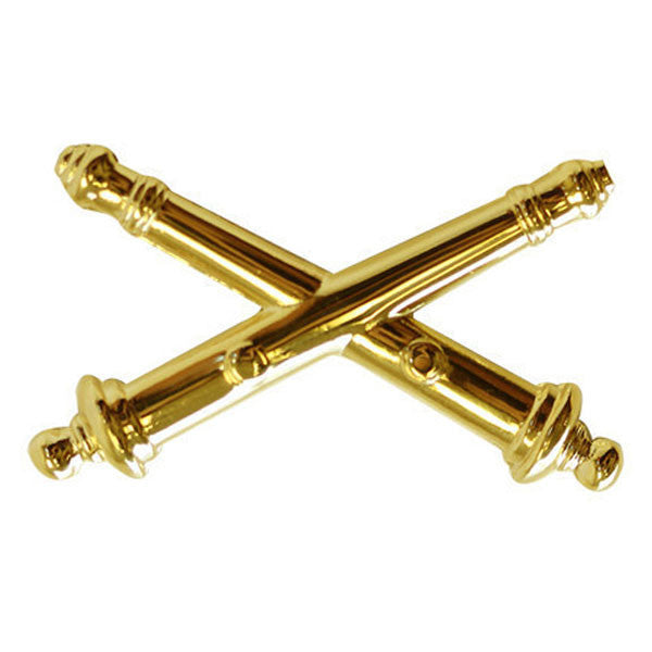 Army Officer Branch of Service Collar Device: Artillery - 22k gold plated