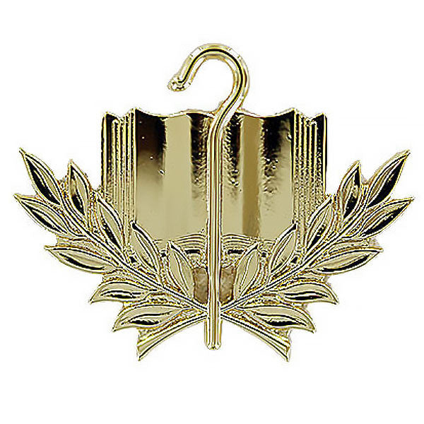 Army officer Branch of Service Collar Device: Chaplain Candidate - 22K gold plated