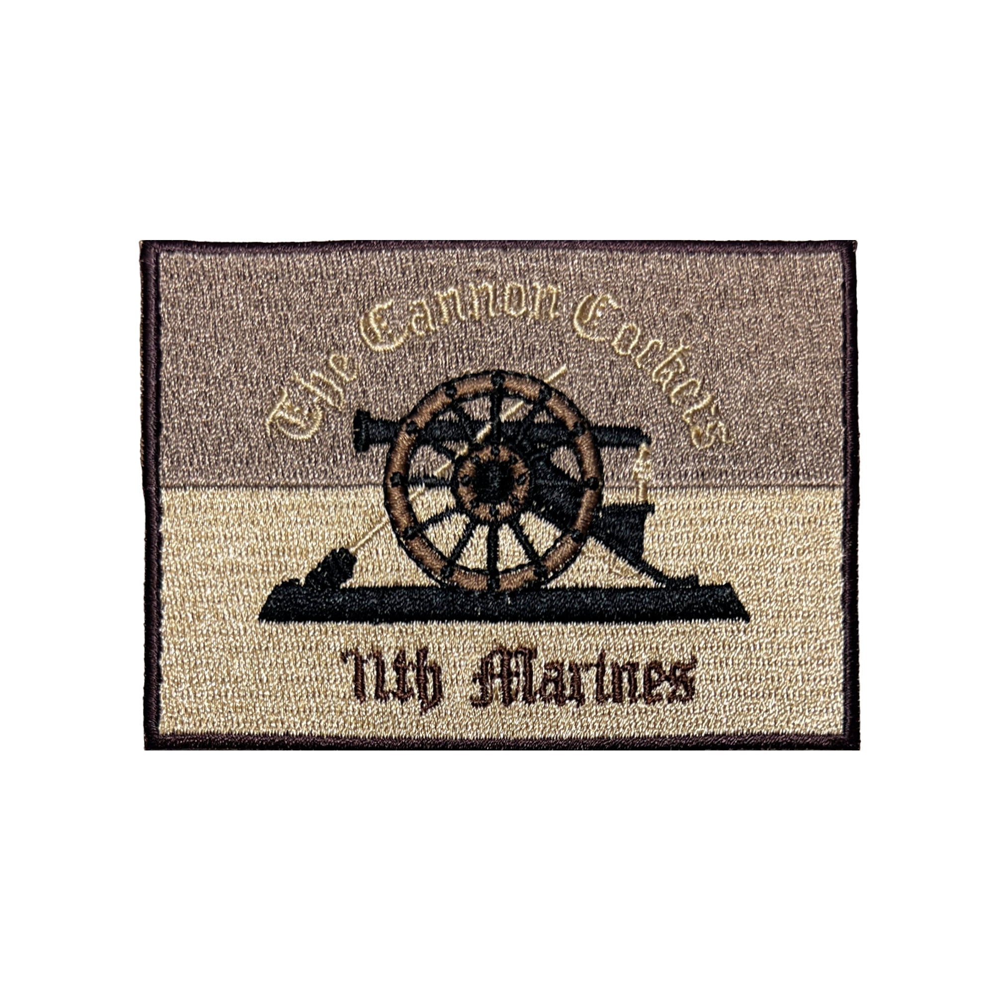Marine Corps Patch: 11th Marines "The Cannon Cockers" - desert with hook closure