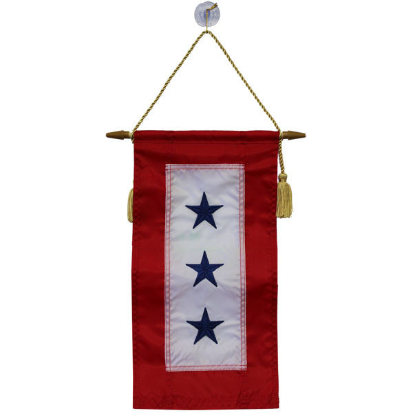 Flag: Service Banner with Three Blue Stars
