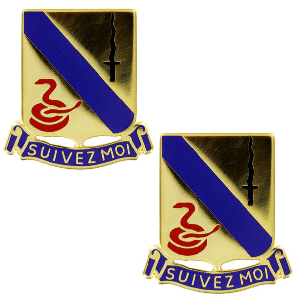 Army Crest: 14th Armored Cavalry Regiment - Suivez Moi