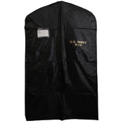 Navy Logo Garment Cover: Black Vinyl with zipper 39