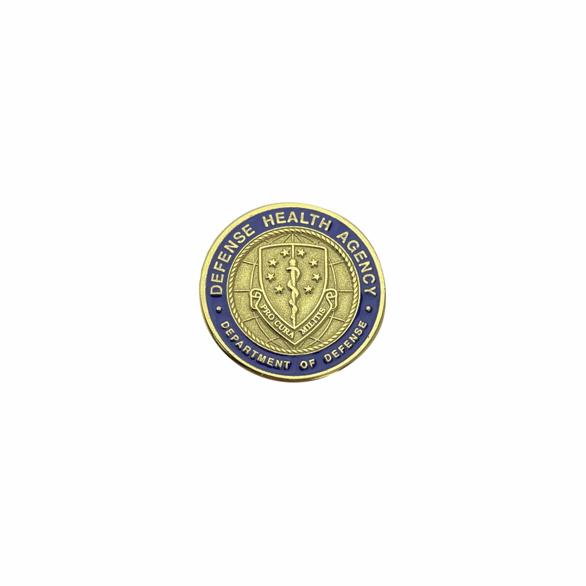 ID lapel button: Defense Health Agency - Pro Cura Militis