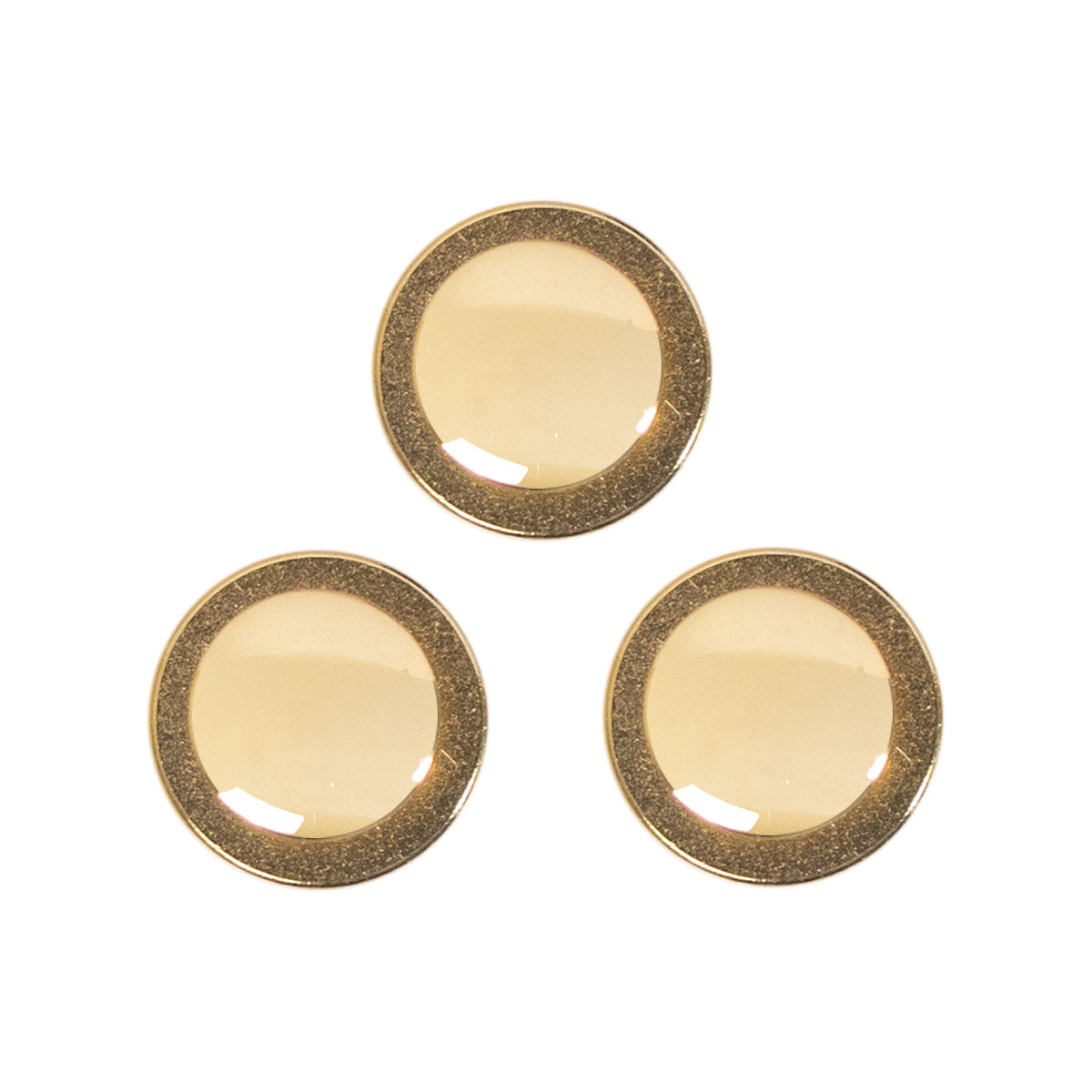 Navy Shirt Studs: Gold - set of 3