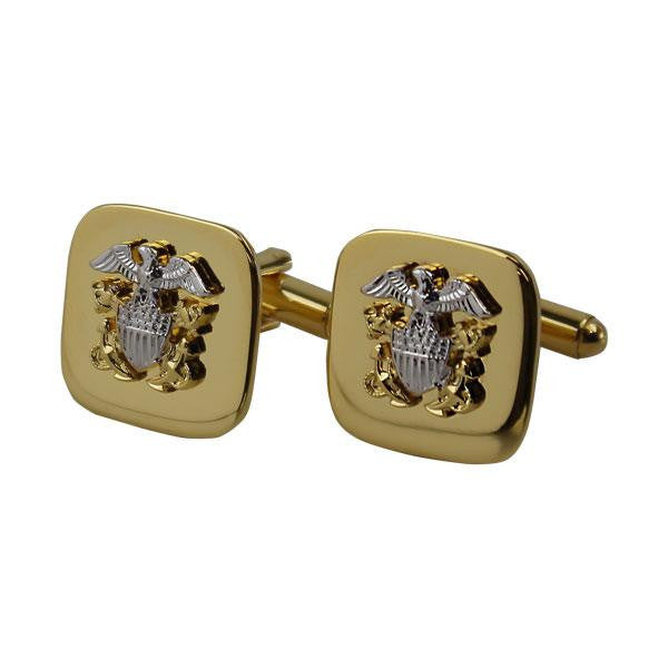 Navy Cuff Links: Officer - gold