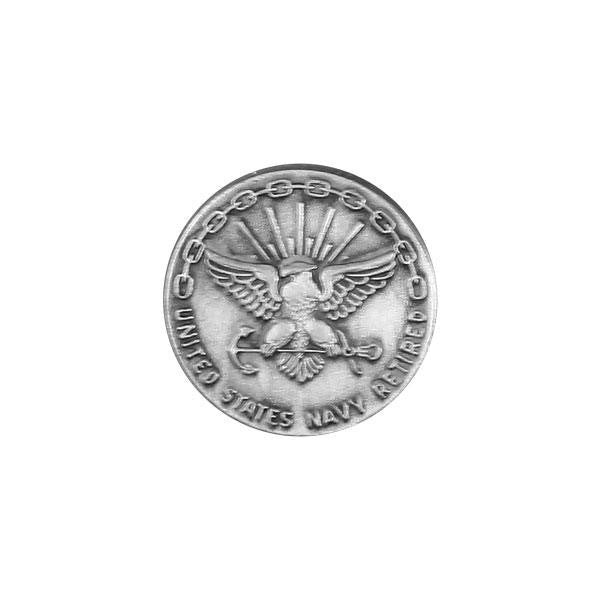 Navy Lapel Pin: Retired 20 Year - silver
