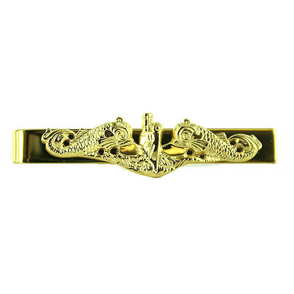 Navy Tie Clasp: Officer with Submarine Dolphin Insignia