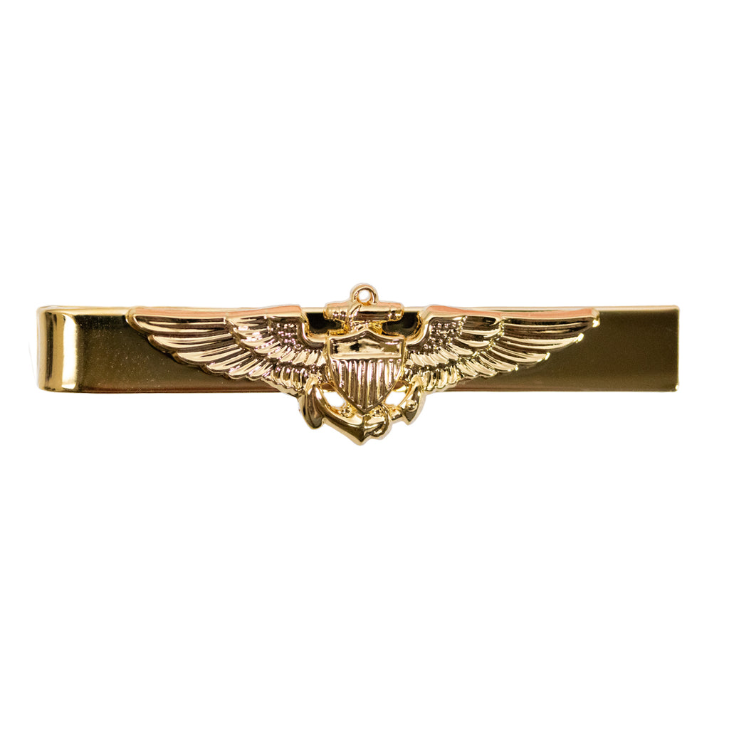Navy Tie Bar: Aviator