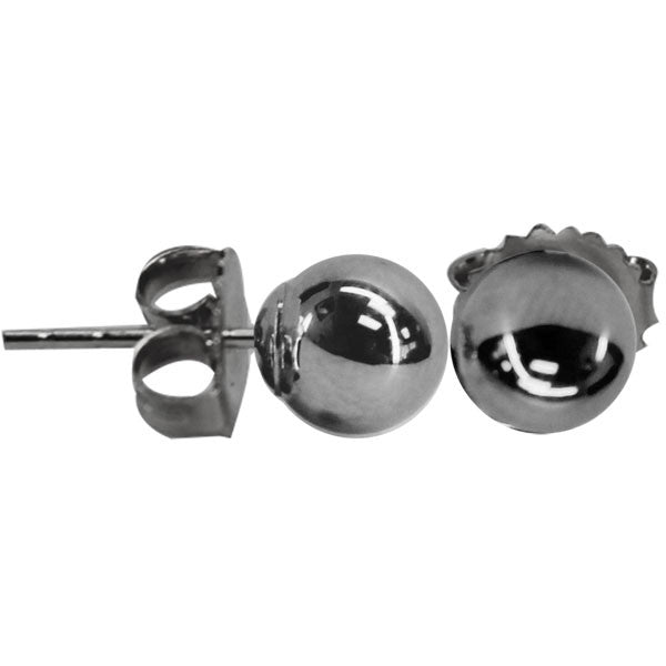 Earrings - brite white gold filled ball