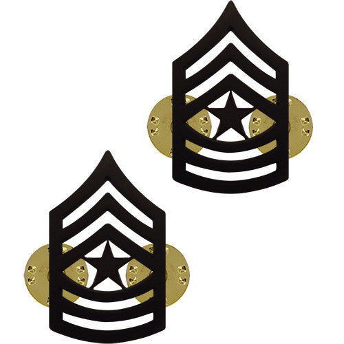 Army Chevron: Sergeant Major - black metal