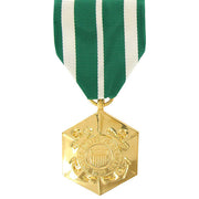 Full Size Medal: Coast Guard Commendation - 24k Gold Plated